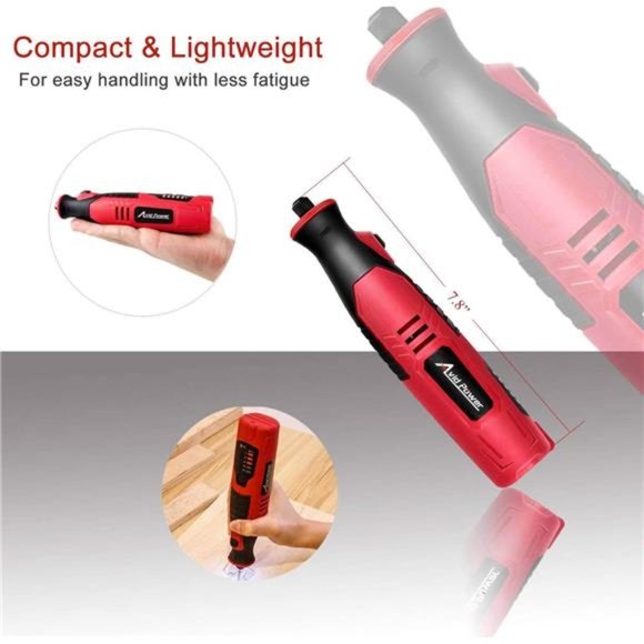 Cordless Rotary Tool 2.0 Ah 8V Rechargeable Rotary Tool with 4 Front LED Lights - Picture 6 of 6